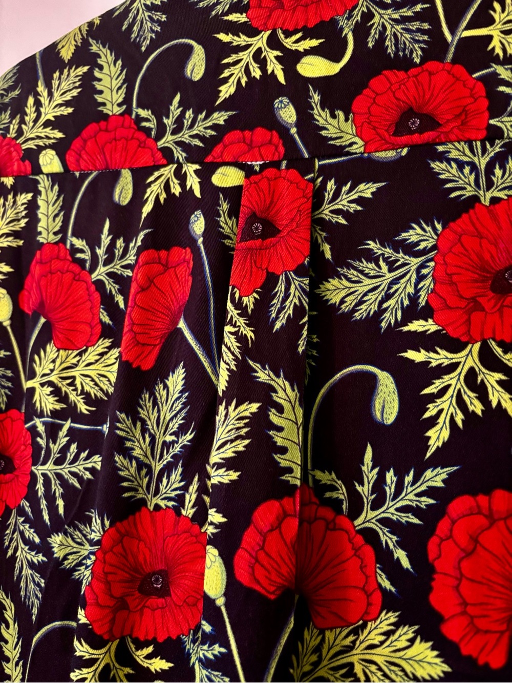 Hemloya Zaha Midi Shirt Dress in Orange Poppy Print - Picture 11 of 11